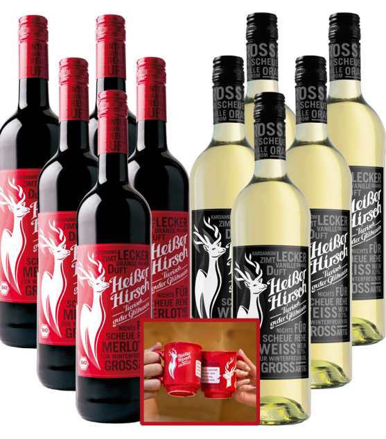 Heisser Hirsch Großes Bio Glühwein Paket 