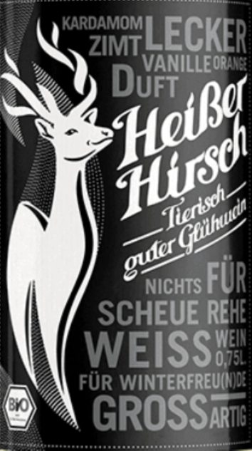 Heißer Hirsch Weiss - Bio Glühwein 0,75l 